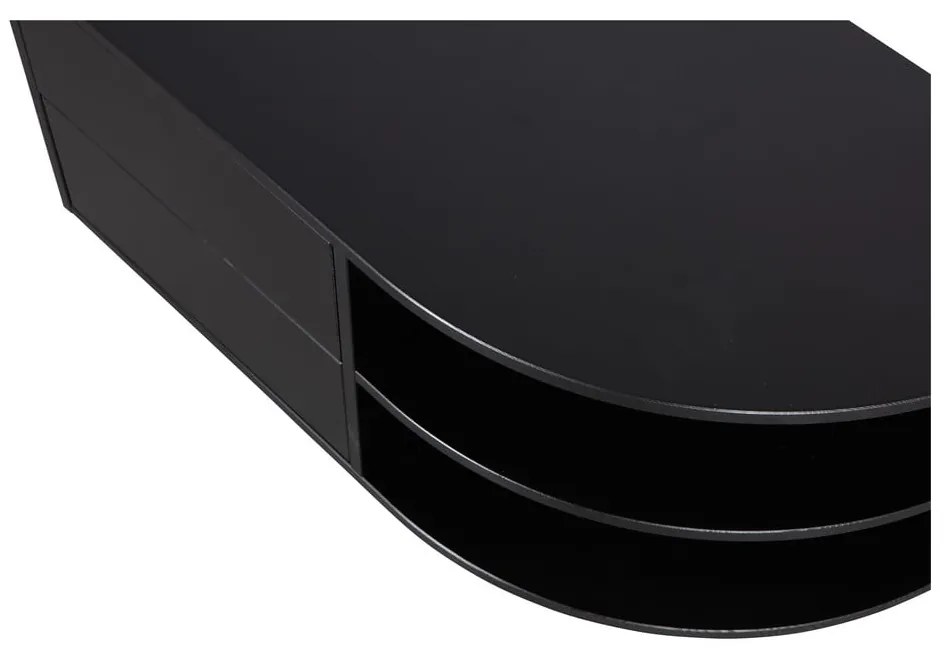 Czarna modułowa szafka pod TV z litego drewna sosnowego 78x40 cm Finca – WOOOD