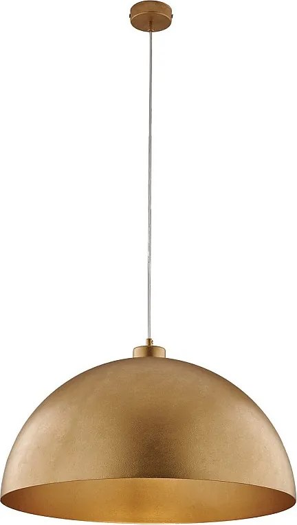 Lampa wisząca Marcus Ø50 cm, lakierowana na biało, dekor stare złoto, regulowany kabel, klasyczno-nowoczesny design, 1 światło