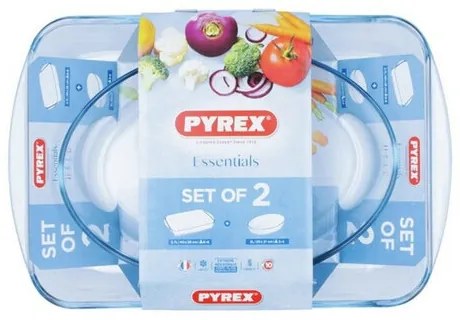 Zestaw szklanych naczyń żaroodpornych Pyrex, 2szt., 3,7 l + 2,2 l