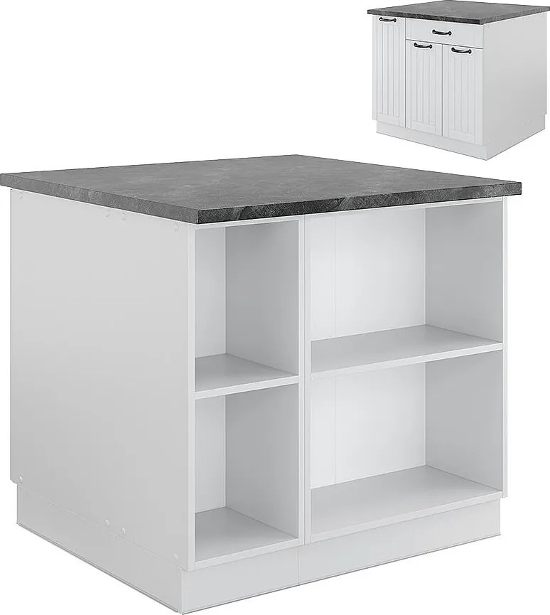 Wyspa kuchenna biały dom wiejski/biały 90x60x82 fame-line