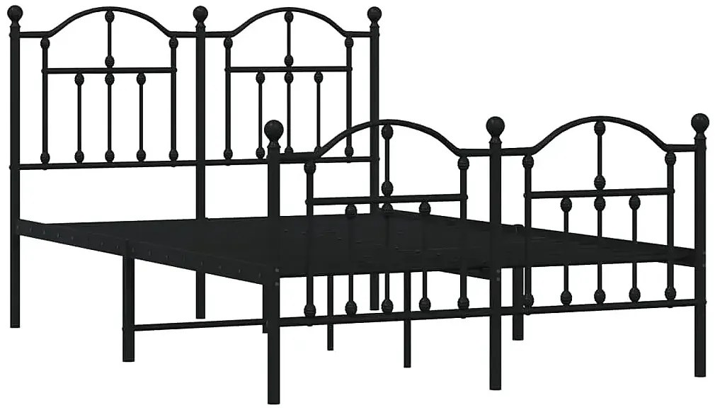 Czarne metalowe łóżko w stylu loftowym 120x200cm N6-Z65