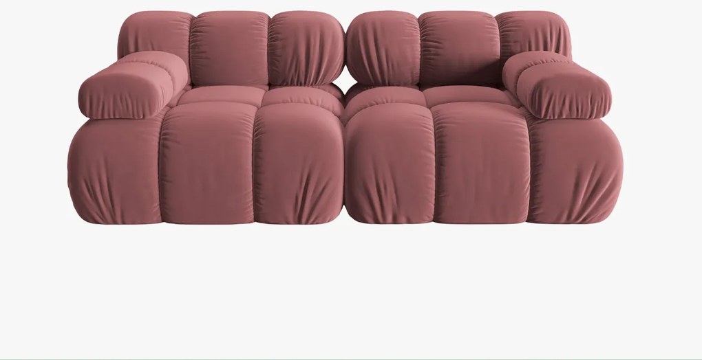 Sofa 2-osobowa modułowa róż velwet Bellis od Micadoni