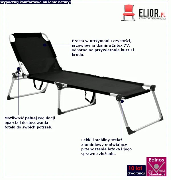 Aluminiowy leżak do ogrodu Z2-R76