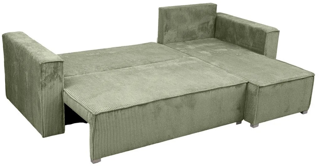 Rozkładana narożna sofa SMART COSARO miętowa, dwustronna + 2 poduszki GRATIS