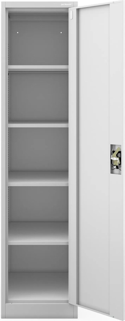 Szafa na akta kartotekowa na klucz szara ALEX D600 450 x 1850 x 600 mm