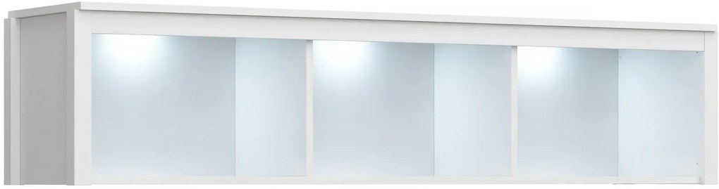 Biały regał wiszący do salonu nowoczesnego LED W5-R82
