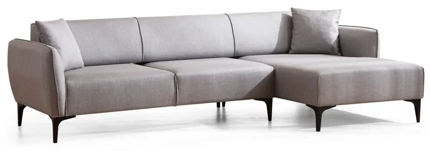 Jasnoszara sofa narożna Belissimo, narożnik prawy – Balcab Home