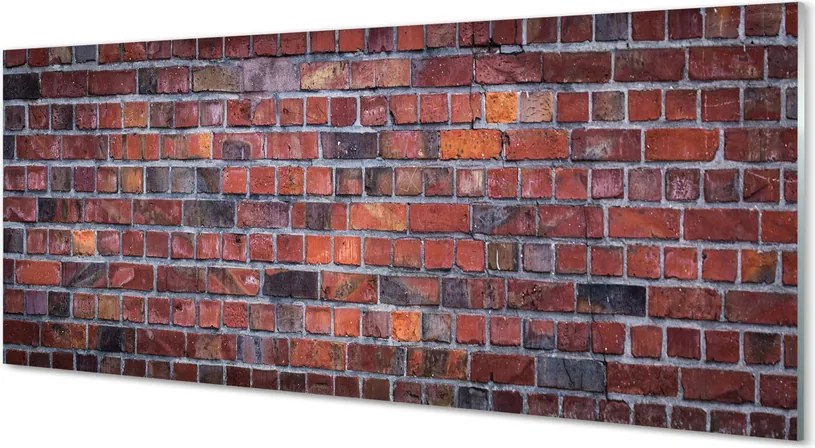 Szklany Panel Ściana z Industrialnej Cegły