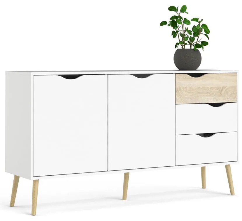 Biała komoda 147x82x39 cm Oslo – Tvilum