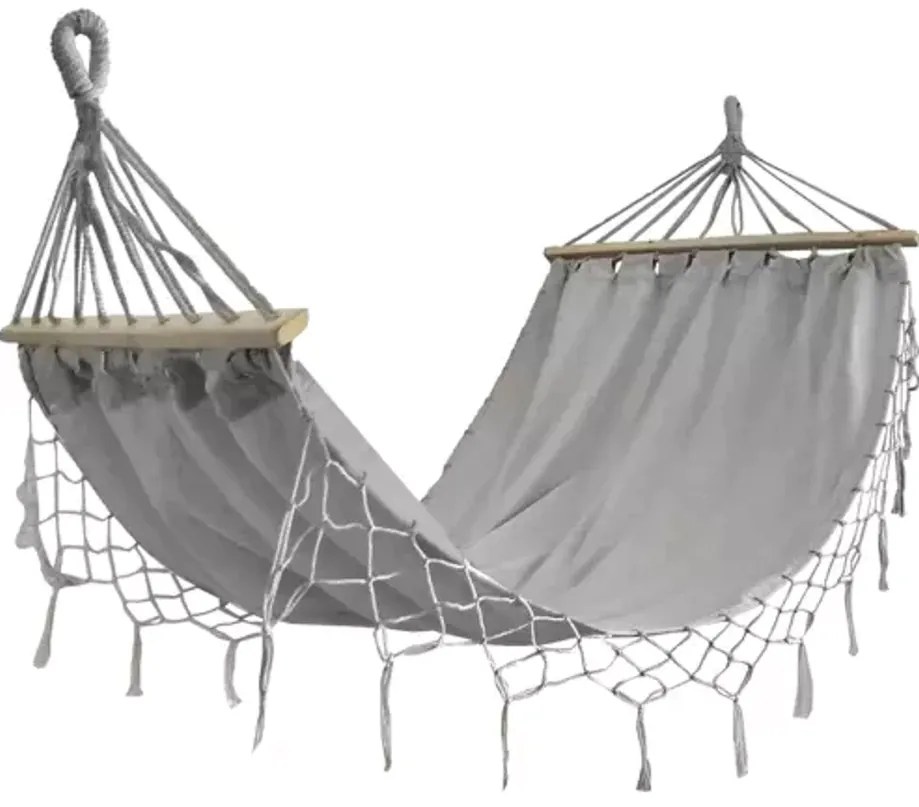 Szara huśtawka ZEPIRA 100 x 200 cm + torba gratis
