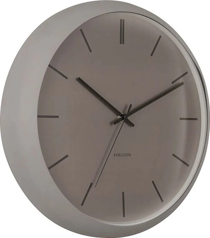 Zegar ścienny Nirvana Globe - Ciemny ciepły szary - Ø40cm