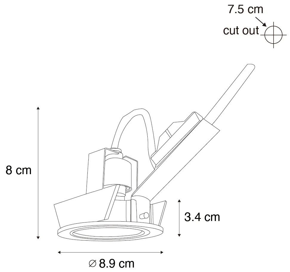Inteligentny reflektor wpuszczany, odchylany, ciemny brąz, z Wifi GU10 50mm - Cisco
