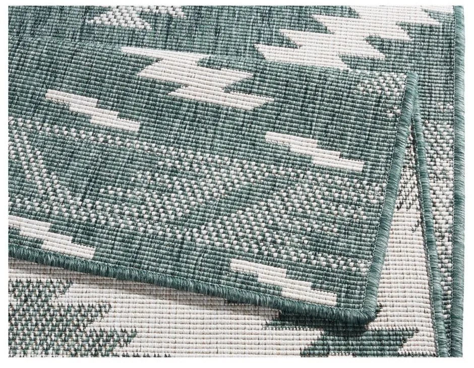 Zielono-kremowy chodnik odpowiedni na zewnątrz NORTHRUGS Malibu, 250x80 cm