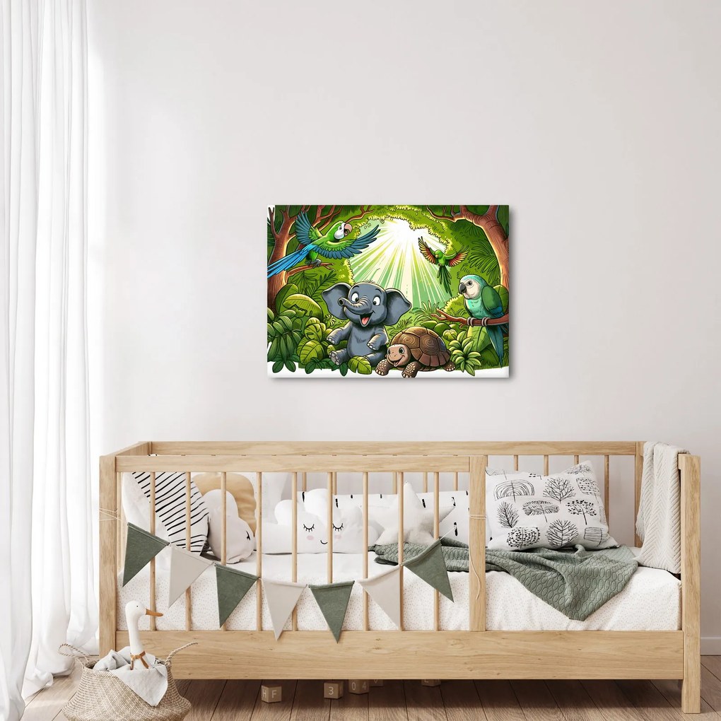 Obraz - Wesołe zwierzątka (70x50 cm)