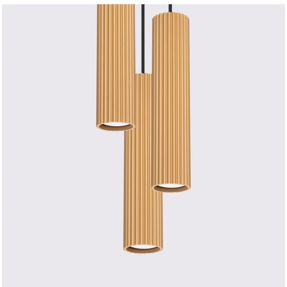 Lampa wisząca w kolorze złota ø 19,5 cm Gleam – Sollux