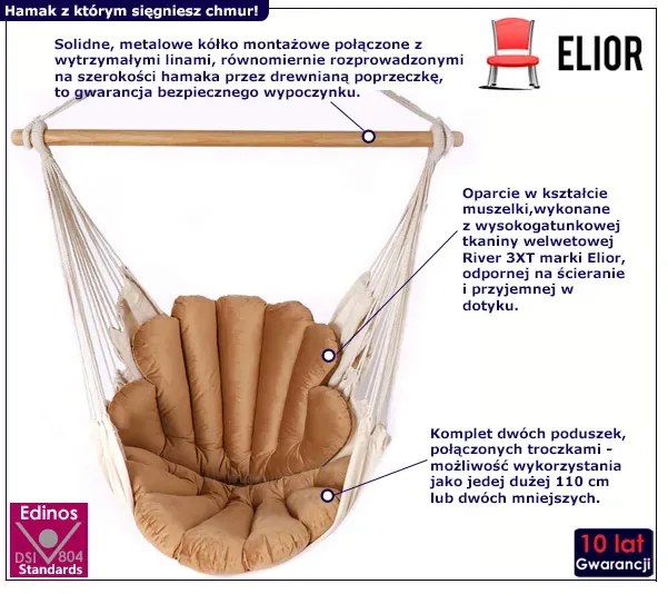 Beżowe Krzesło Brazylijskie Boho Na Taras L8-L38