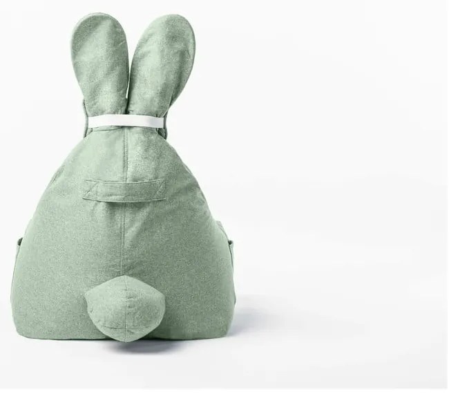 Zielony worek do siedzenia dla dzieci The Brooklyn Kids Funny Bunny