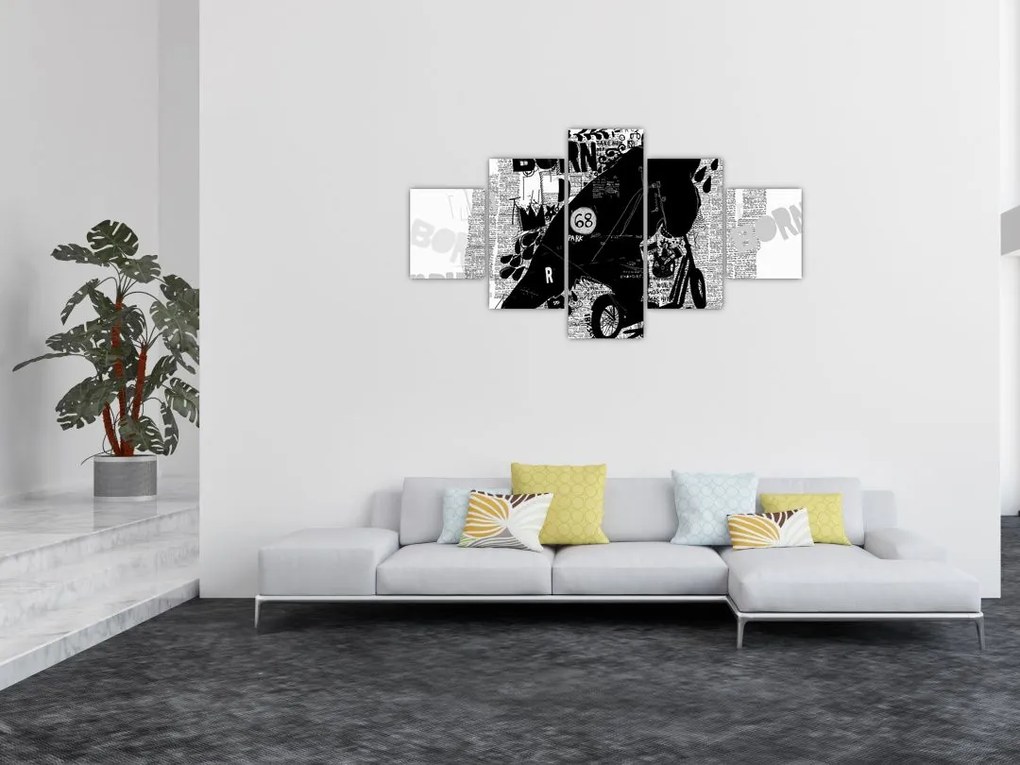 Obraz - Urodzony by jeździć (125x70 cm)