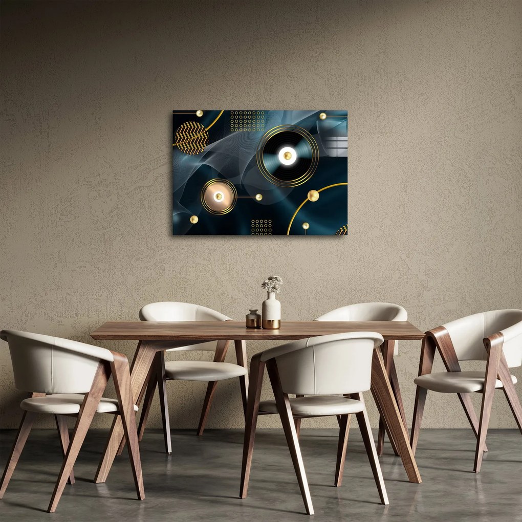 Obraz - Złote kółka (70x50 cm)