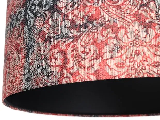 Czerwono-czarna nowoczesna lampa wisząca - S374 B4-L16