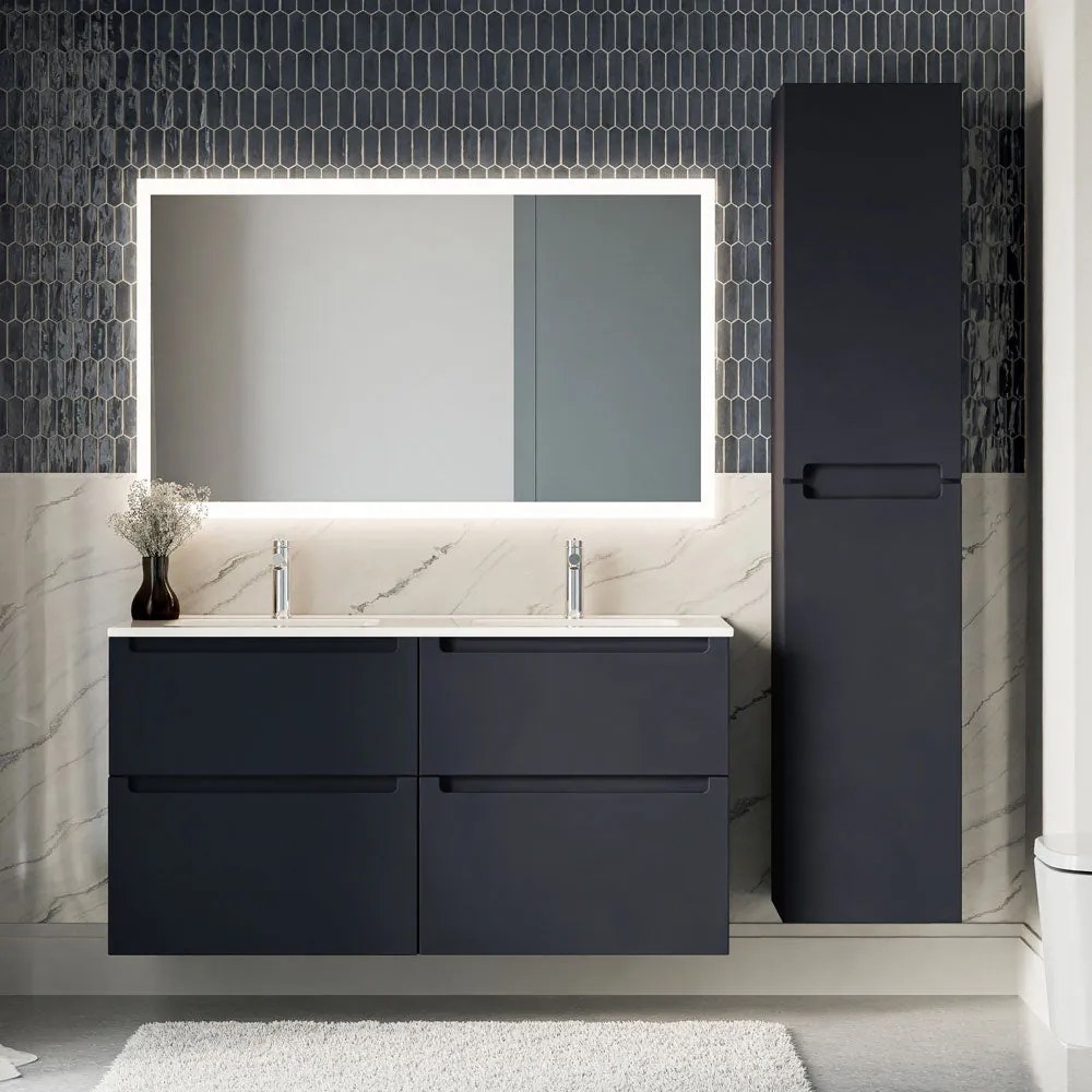 Zestaw mebli łazienkowych VIREO 120 cm z podwójną umywalką