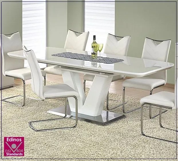 Luksusowy rozkładany stół biały połysk A3-G11