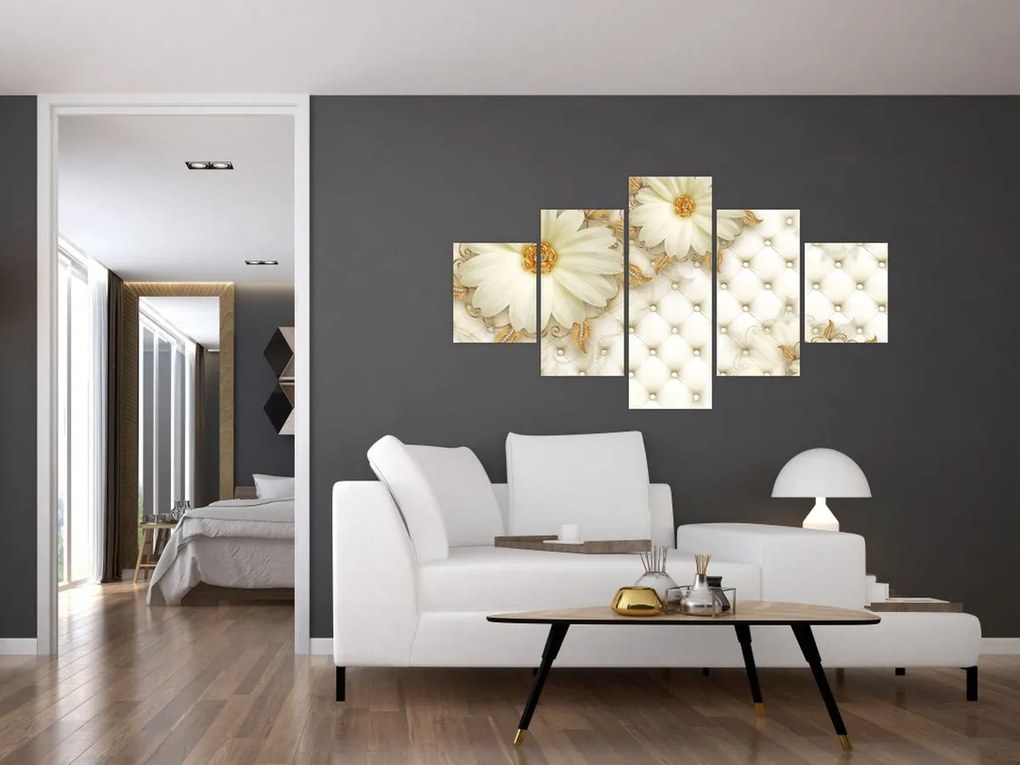 Obraz - Złoty kolaż (125x70 cm)