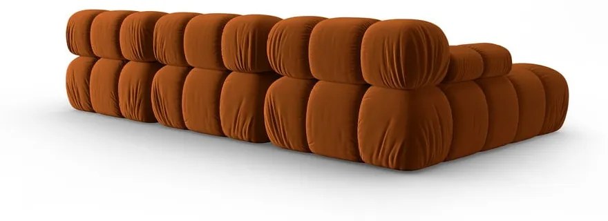 Pomarańczowa aksamitna sofa 285 cm Bellis – Micadoni Home