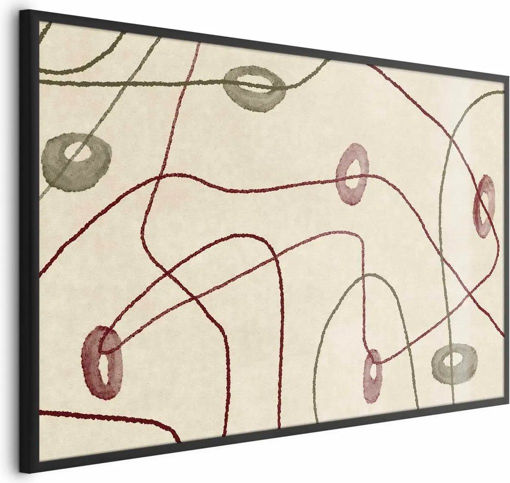 Plakat Kształty 42x29,7 cm z ramą czarną bez marginesu ARTGEIST B