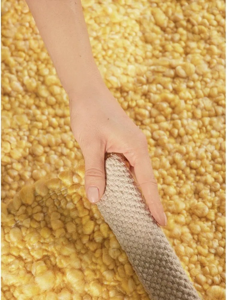 Żółty dywan z materiału bouclé tkany ręcznie 200x290 cm Notting Hill Portobello – Ted Baker