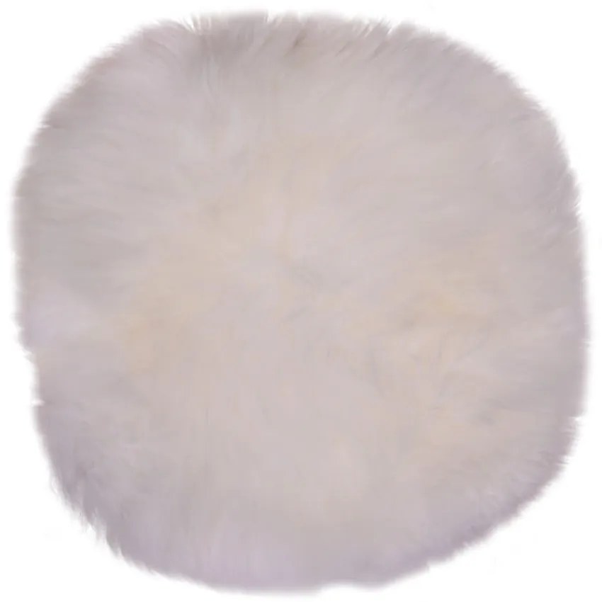 Biała skóra owcza House Nordic Circle, ⌀ 35 cm