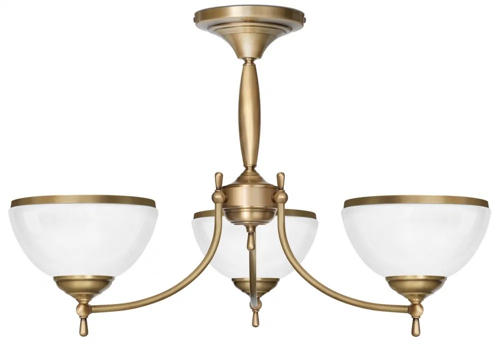 Niski klasyczny żyrandol mosiężny CR-S3AK