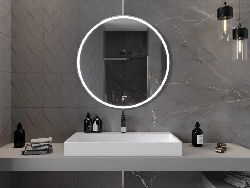 Mexen Gobi lustro łazienkowe podświetlane, okrągłe 90 cm, LED 6000K, antypara - 9801-090-090-611-00