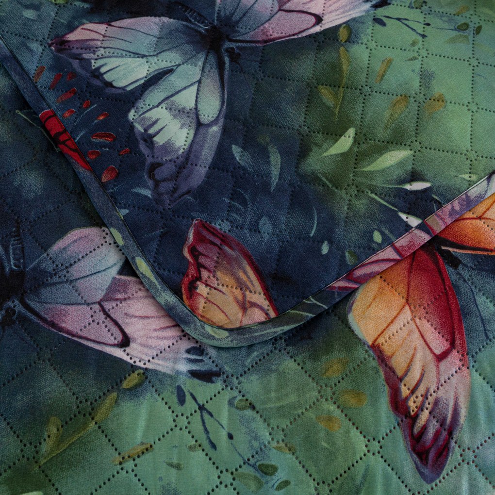Narzuta na łóżko ze wzorem COLORFUL BUTTERFLY, kolorowy Rozmiar: 170 x 210 cm