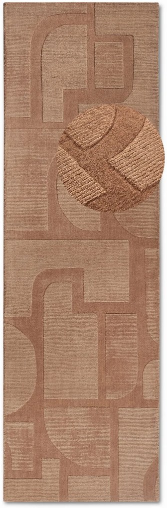 Dywan wełniany Villeroy &amp; Boch Alexis odcienie brązowego 80 cm x 250 cm
