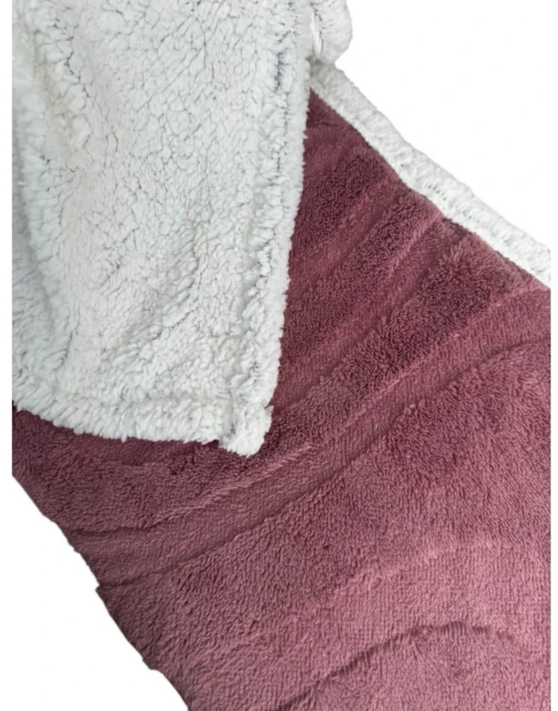 Luksusowy koc z baranka z mikropluszu NESTIVE różowy Rozmiar: 200 x 230 cm