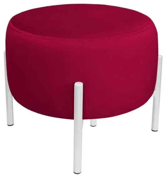 Pufa WILFRED MG VELVET bordowa/biała ATOS