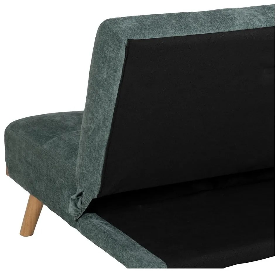 Turkusowa rozkładana sofa z tkaniny szenilowej 178 cm – Ixia