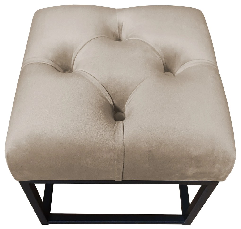 Pufa CHESTERFIELD LOFT ławka podnóżek metal MG09