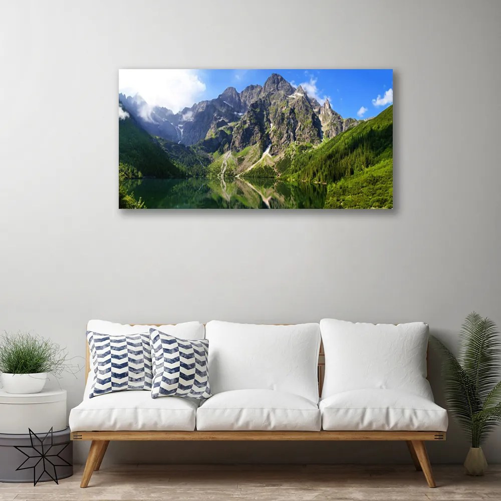 Obraz canvas Majestat Tatr: Morskie Oko