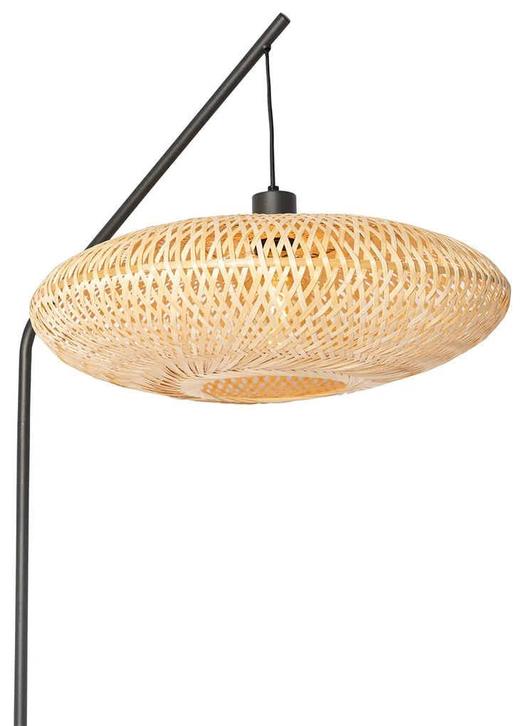 Orientalna lampa podłogowa bambusowa - OstravaKolonialny Oswietlenie wewnetrzne