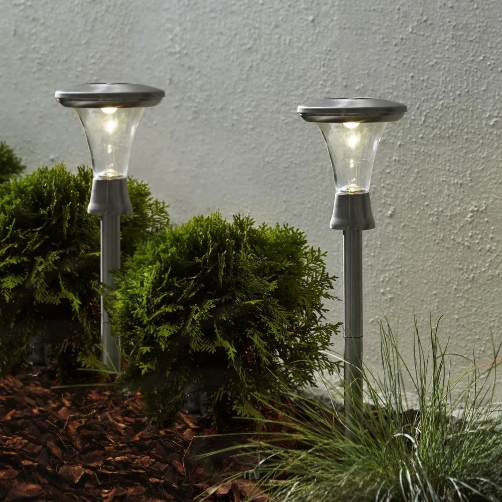 Zestaw 2 solarnych lamp ogrodowych LED Star Trading Turin, wys. 47 cm