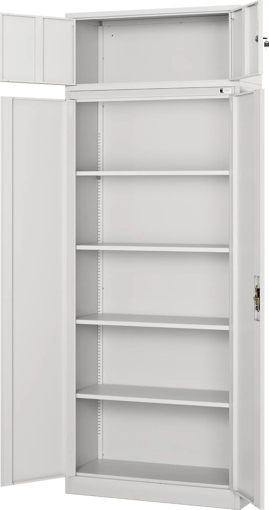 Nadstawka na szafę szara, 900x380x400 mm: EWA