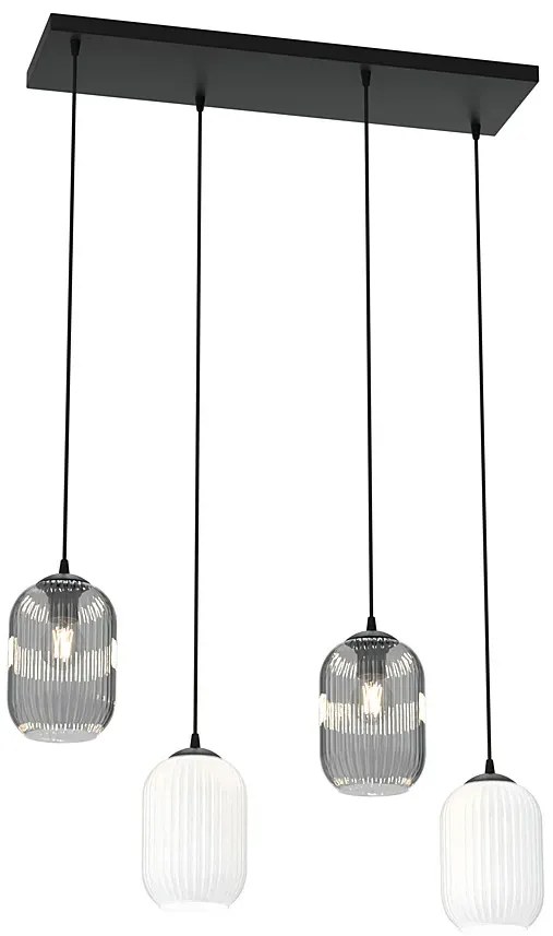 Nowoczesna lampa wisząca opal + grafit - D164-Cavisa