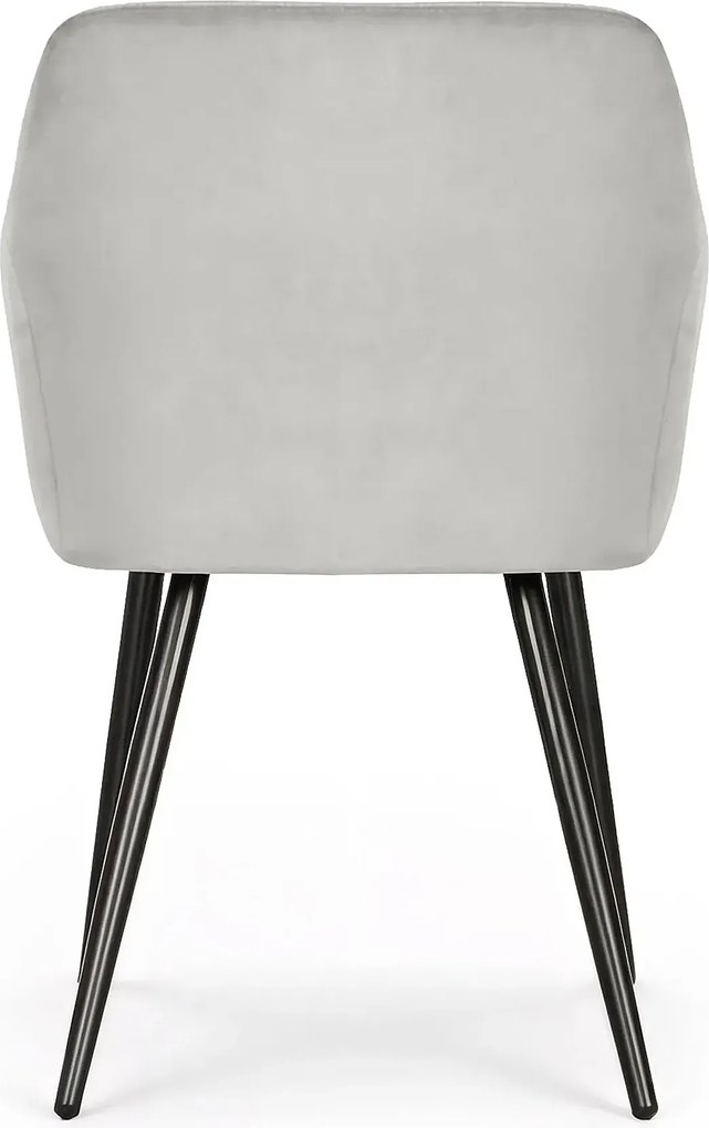 Zestaw 2 szarych krzeseł tapicerowanych welurem A5-D20