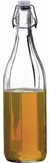 Szklana butelka z zamknięciem typu clip, 1 l, 6szt., 1 l