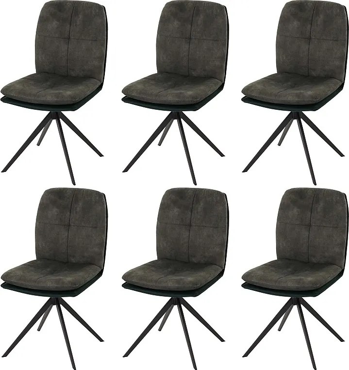 Krzesło do jadalni MCW-M68 (zestaw 6 sztuk),  zielone