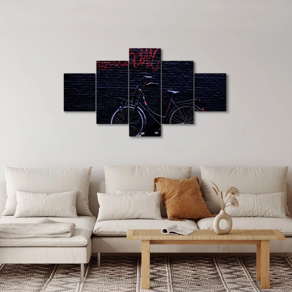 Obraz roweru w Amsterdamie (125x70 cm)
