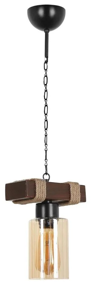 Žyrandol na łańcuchu JASMIN 1xE27/40W/230V brązowy/beżowy