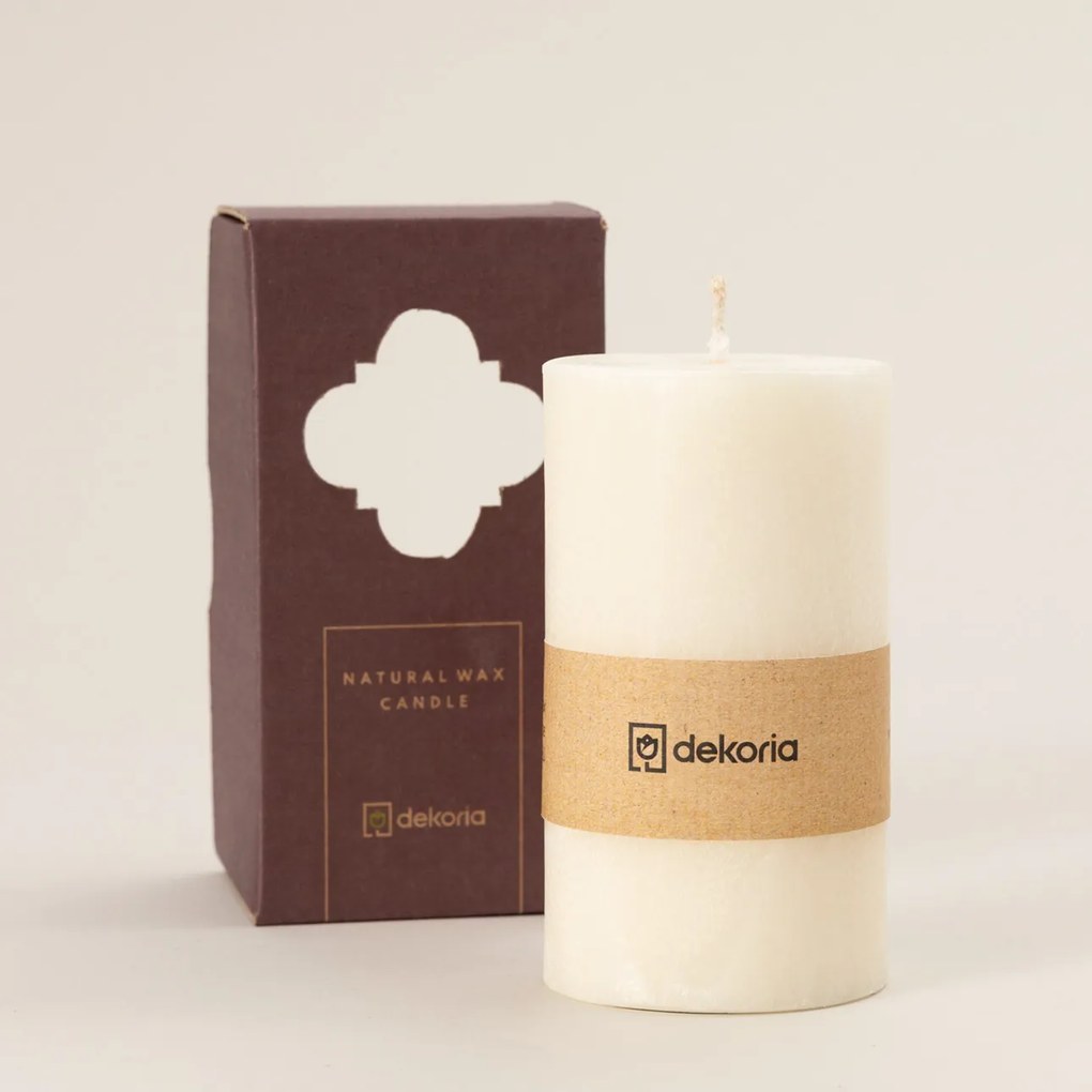 Świeca zapachowa palmowa walec White